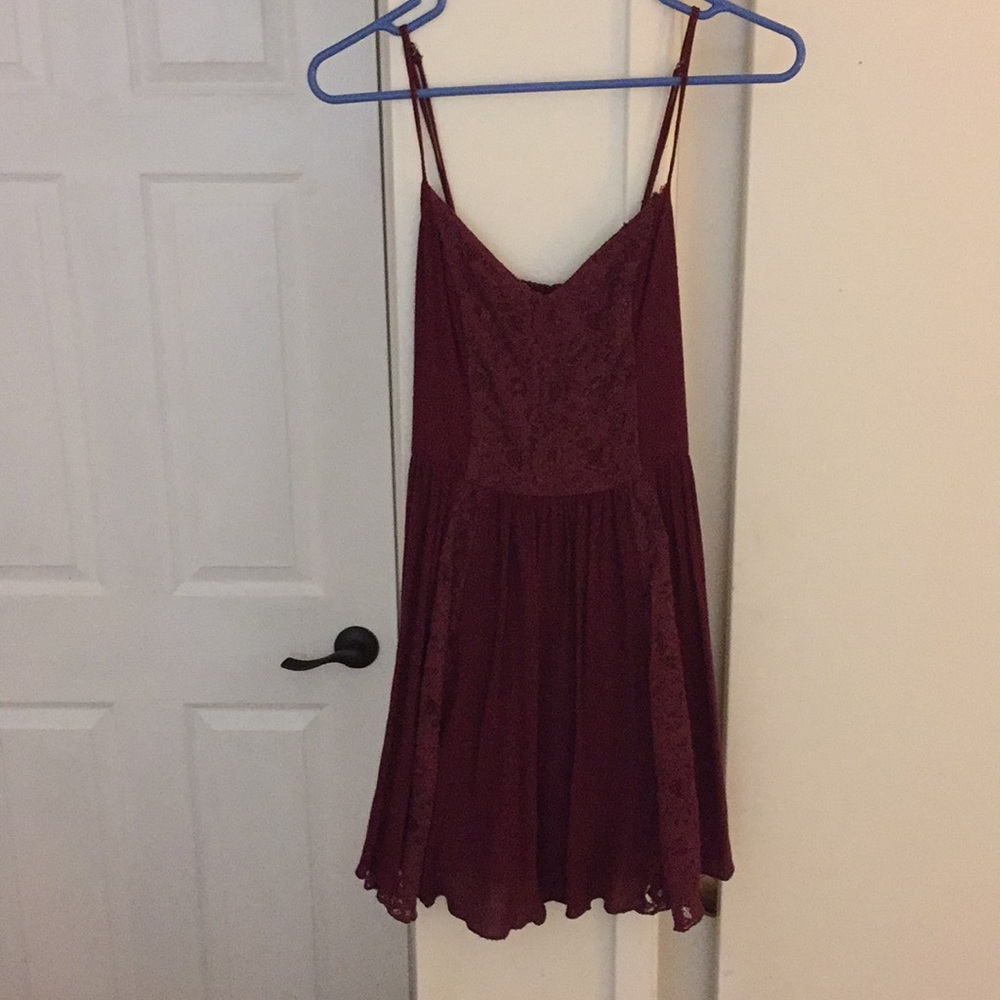 Burgundy dress